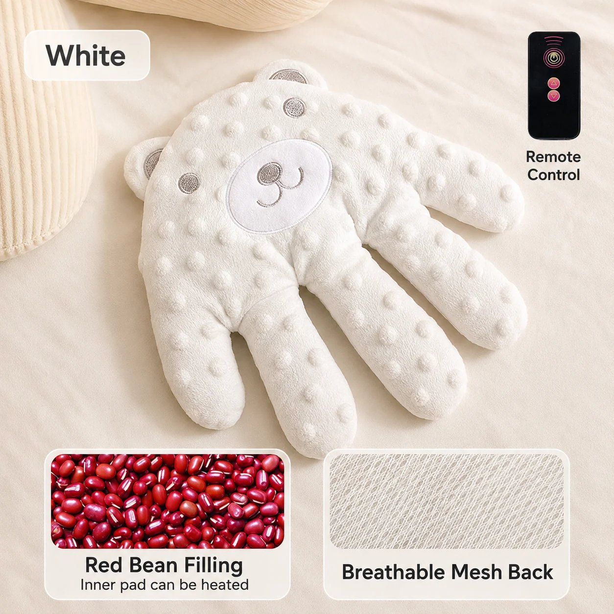 👶 Baby Soothing Rhythmic Palm – Remote-Controlled Patting & Warmth ☁️