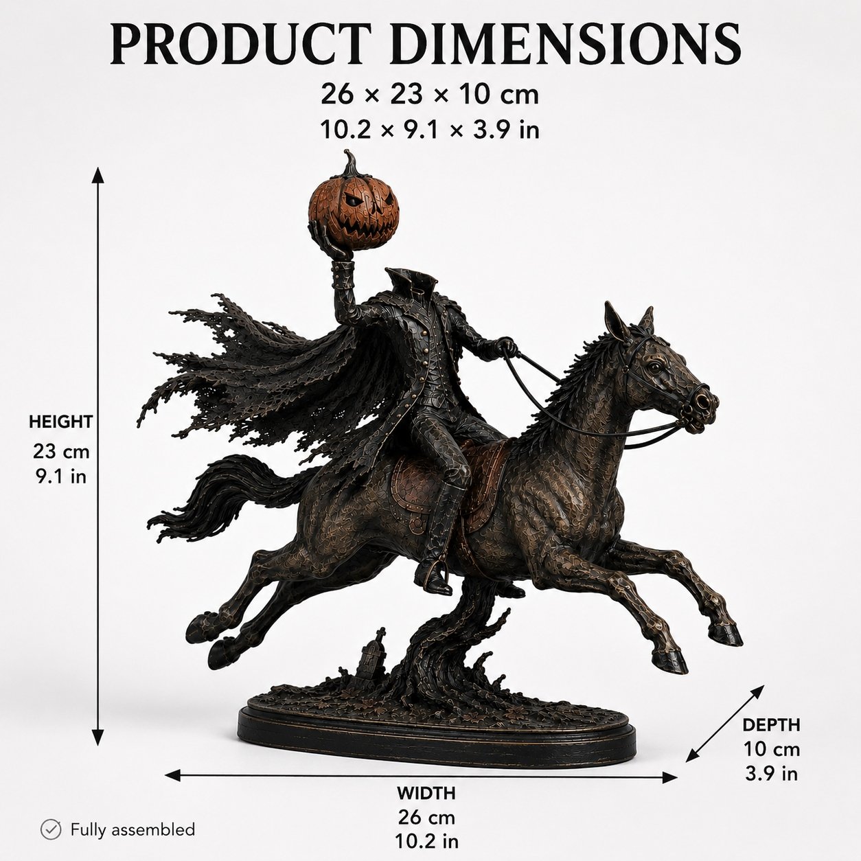 🎃🏇 Midnight Chase Headless Horseman Statue