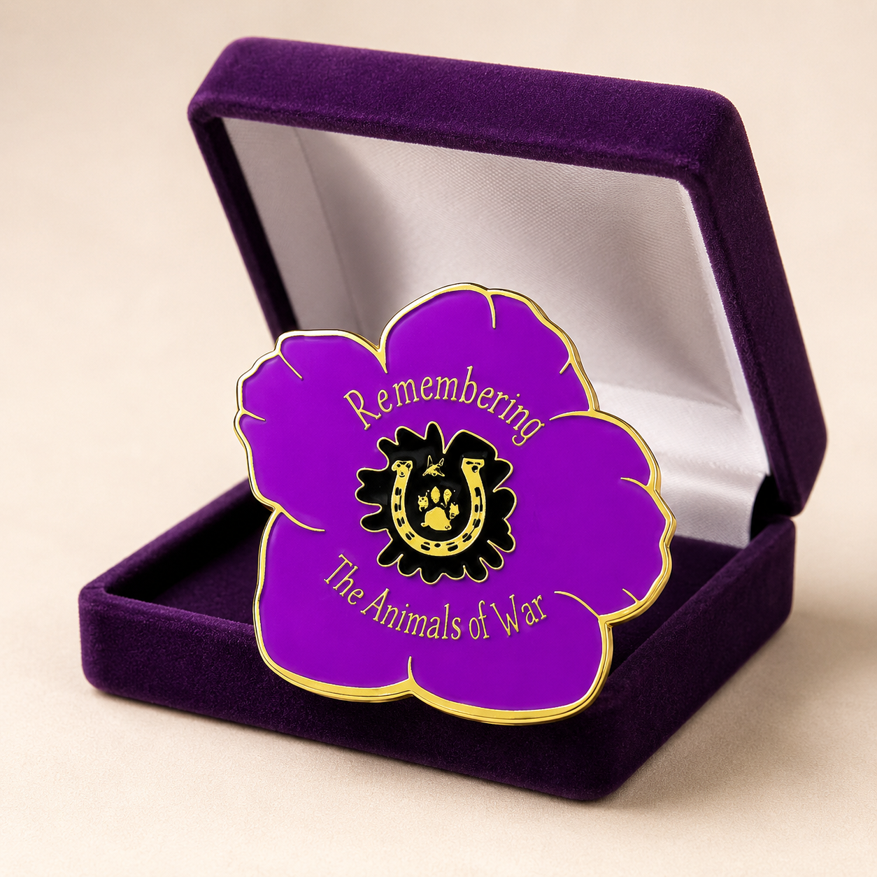 🐾🌺 Remembering The Animals Of War Remembrance Brooch