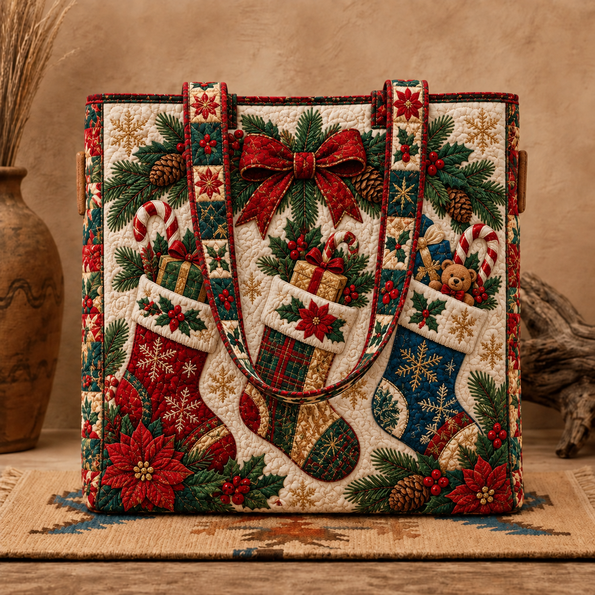 Handmade Holiday Heritage Quilted Carryall