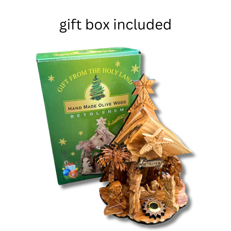 🔥Last Day 49% OFF🔥✝️ Holy Land Nativity Scene with Music Box