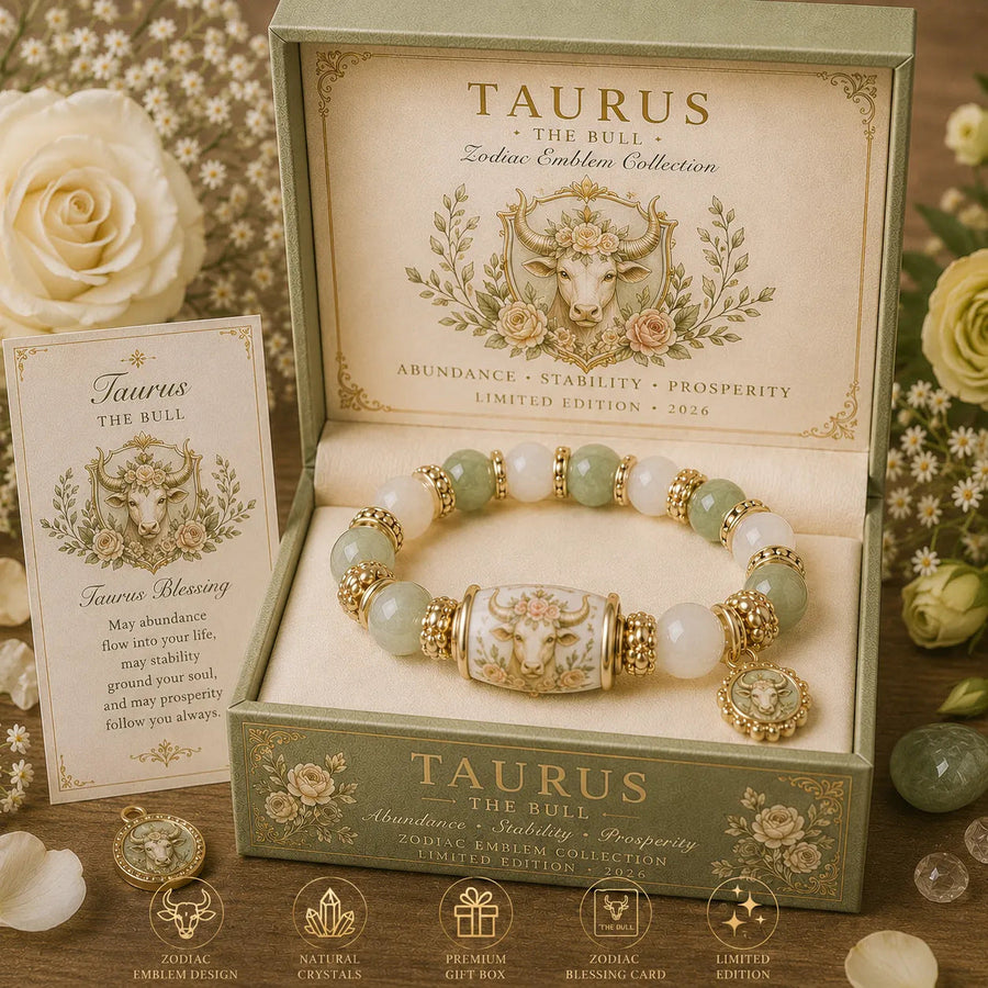 Taurus zodiac chalcedony bracelet