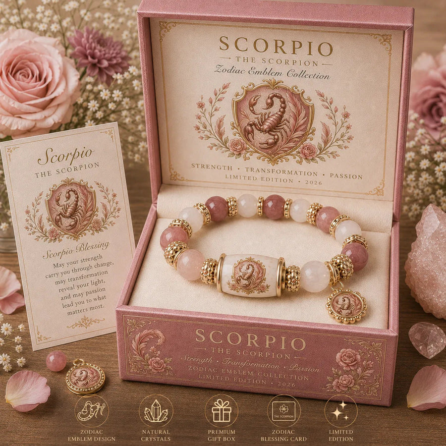 Scorpio zodiac chalcedony bracelet