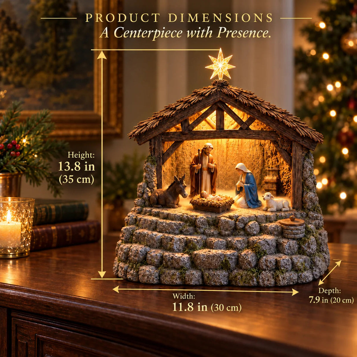 ⏰Limited Stock 50% OFF - ✨ Bethlehem Glow – Lighted Nativity Mist Diffuser ✝️