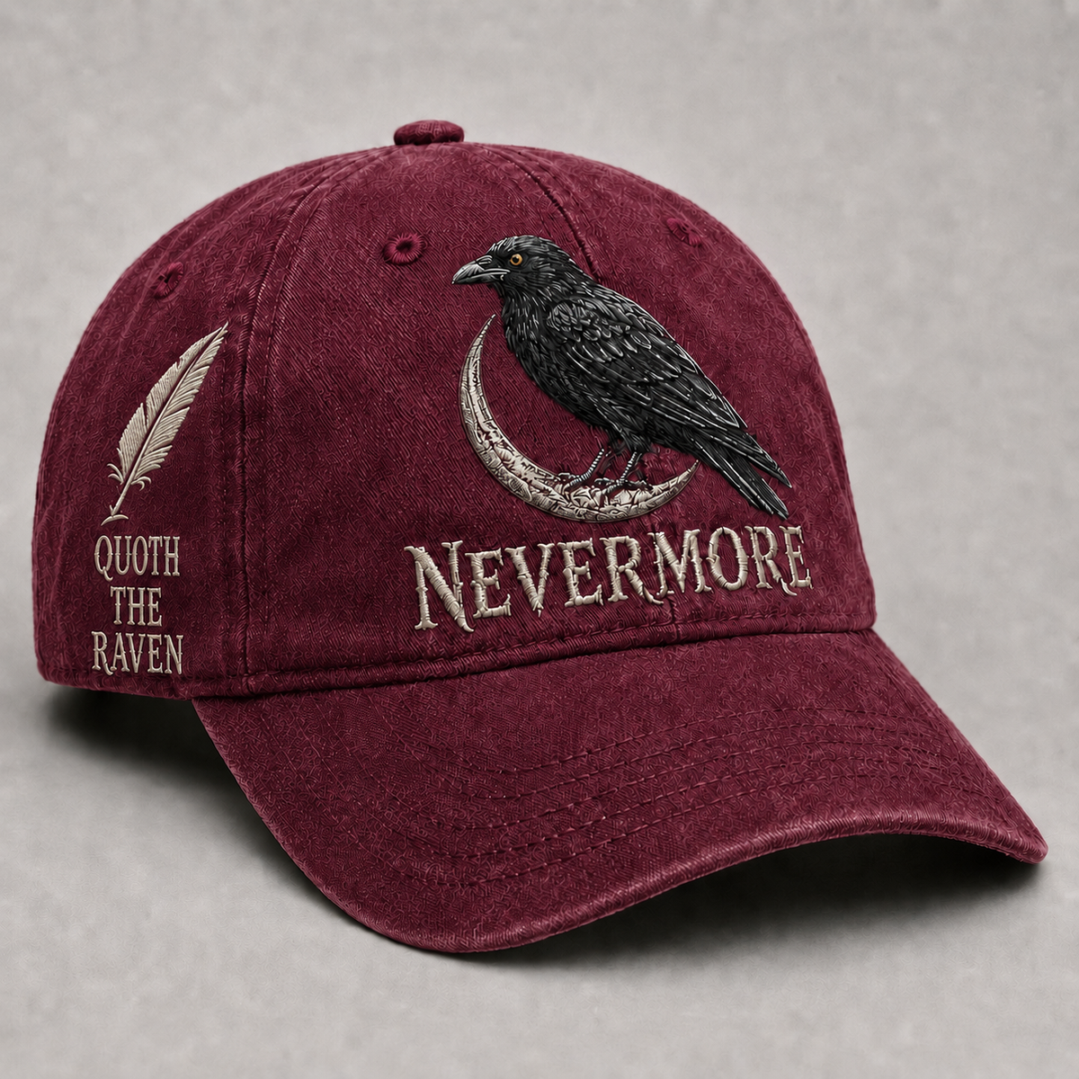 🐦⬛ Nevermore Raven Vintage Cap | Gothic Bird Lover Hat