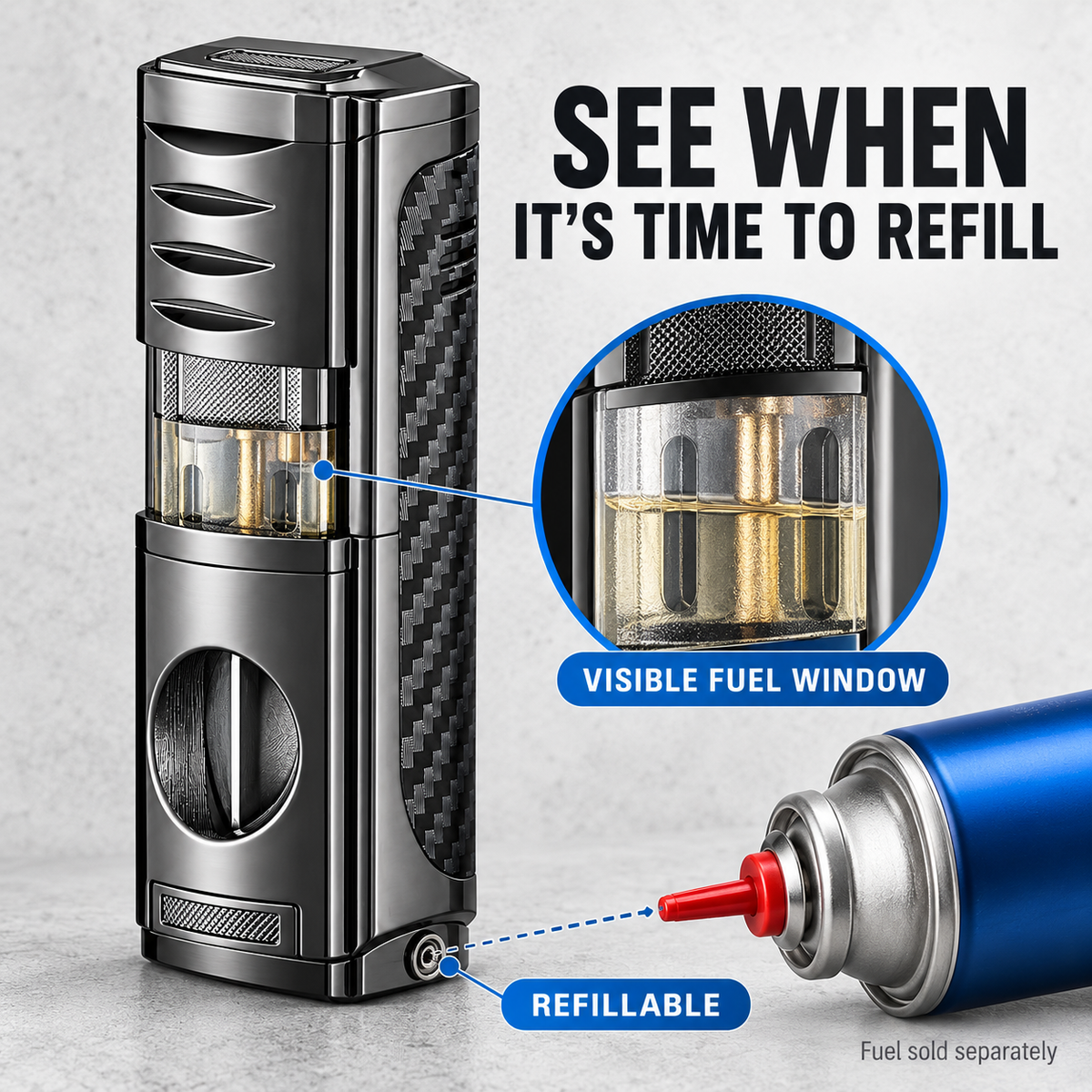 New Vintage Luxury 4-in-1 Multifunctional Cigar Lighter