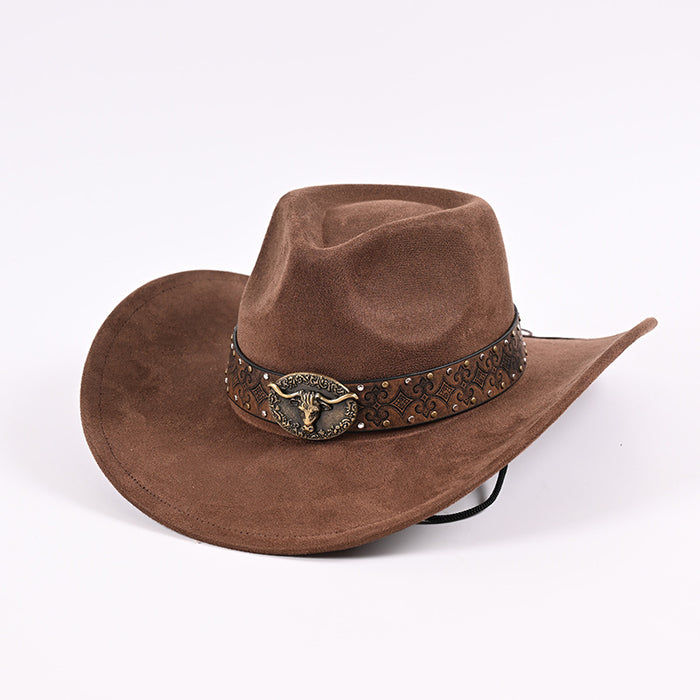 Embossed Longhorn cowboy hat style