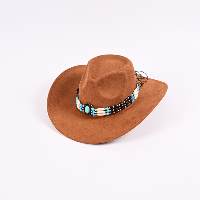 Turquoise Beaded cowboy hat style