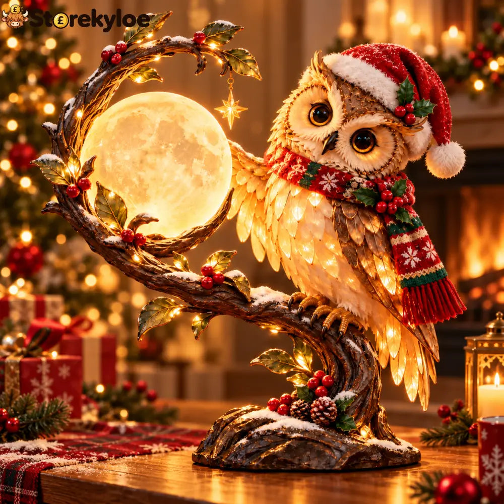 🎄🦉 Christmas Limited-Time Sale | Moonkeeper Owl™ – Lighted Christmas Owl