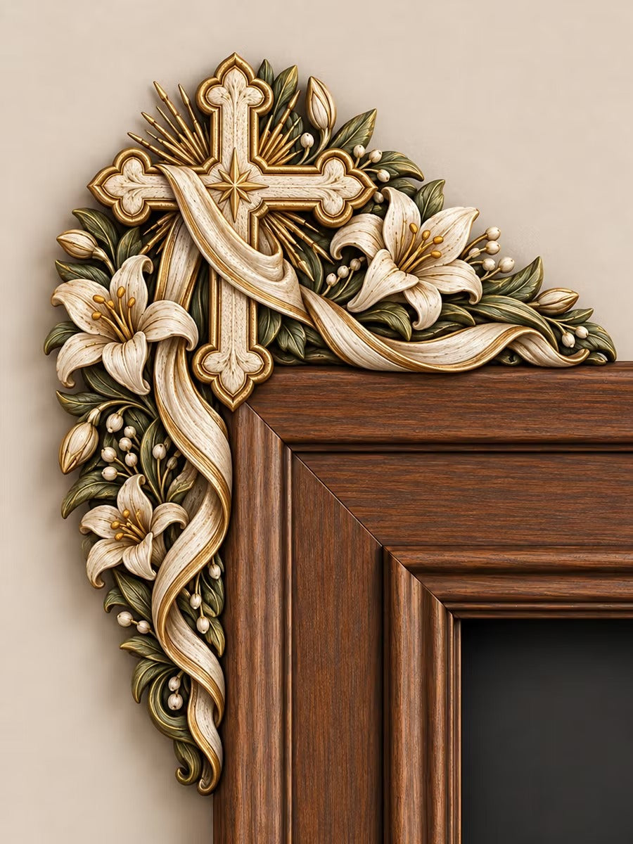 ✝️Faith-Inspired Wooden Door Frame Corner Decor