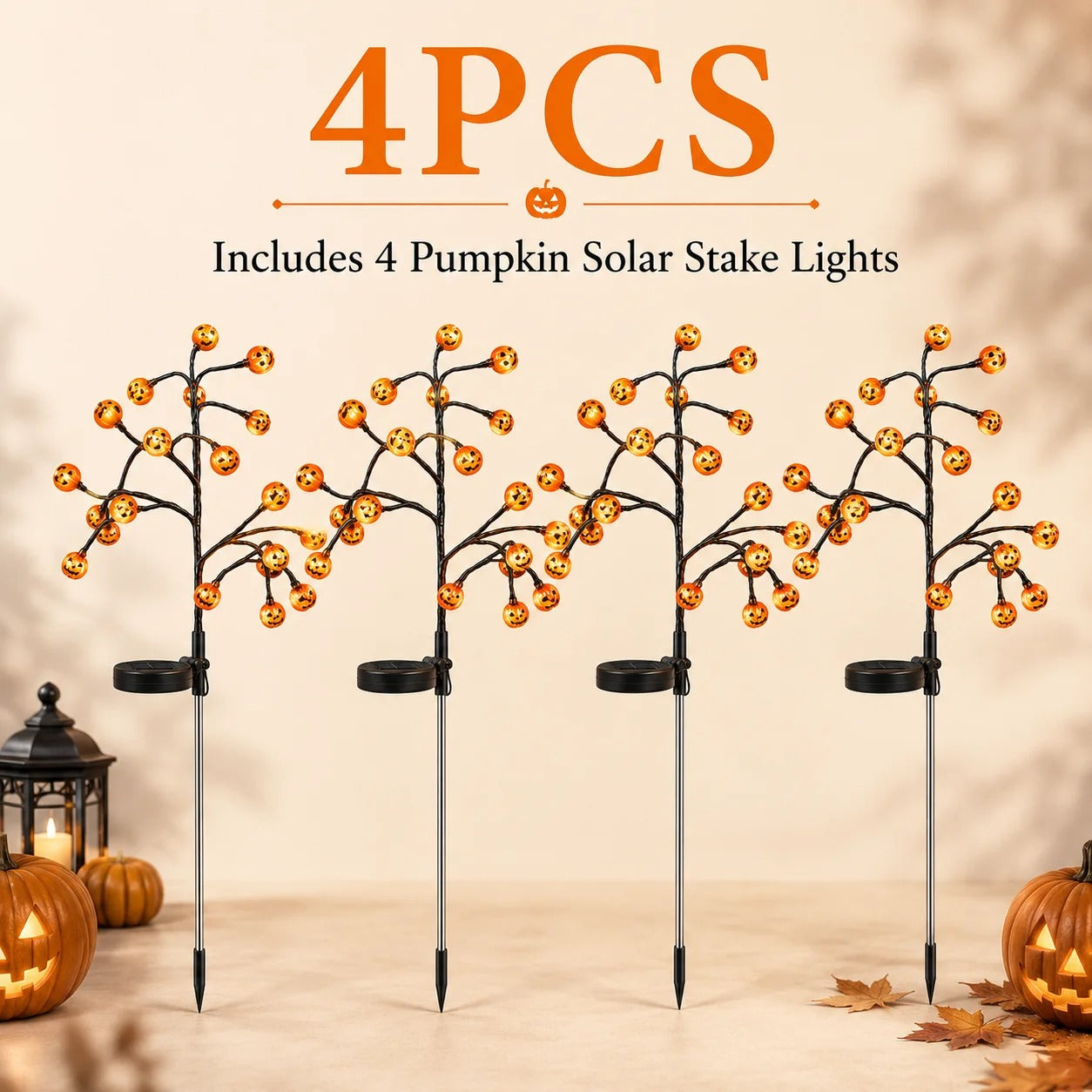 Solar Pumpkin Pathway Lights