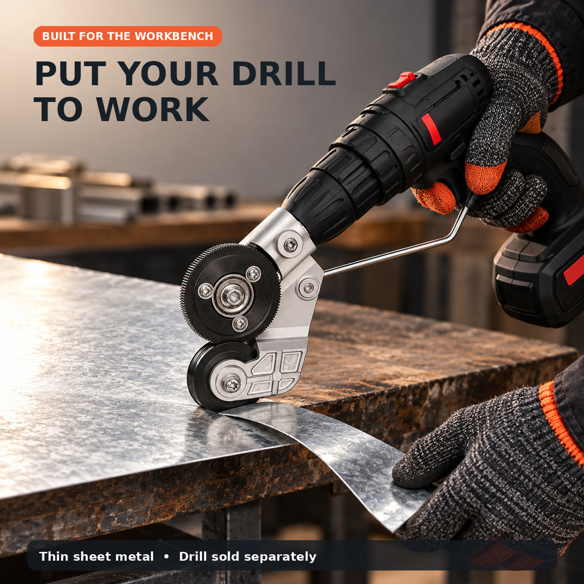 Electric Drill Plate Cutter,Adapter for Precise Cutting Iron, Copper, Aluminum, Steel