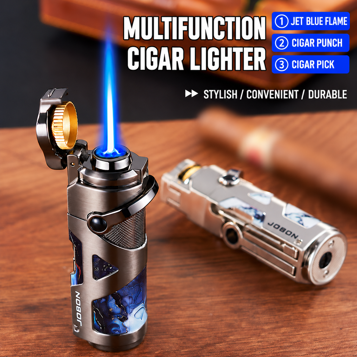 The Emberline 3-in-1 Jet Flame Cigar Lighter