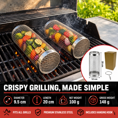 Rolling Grill Basket