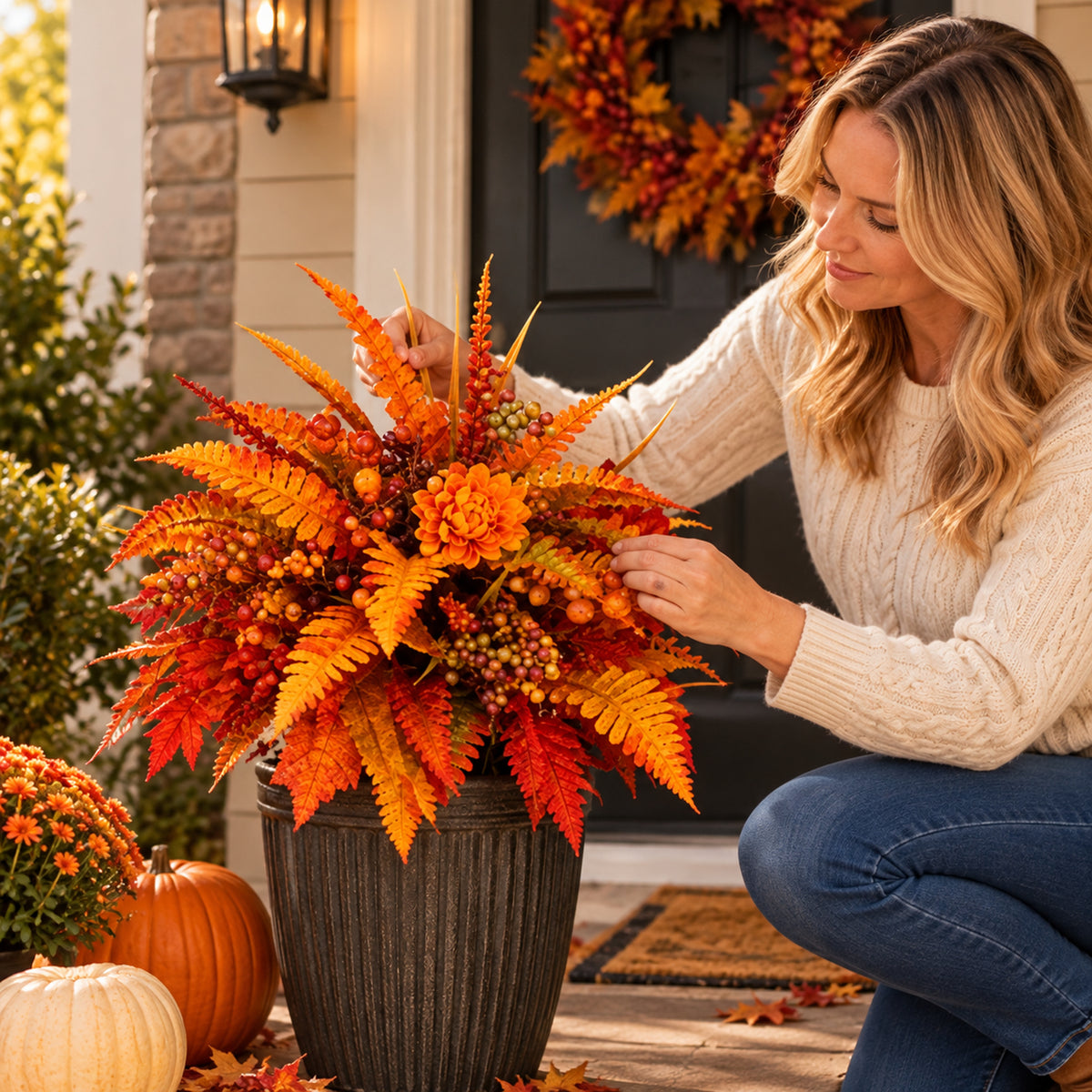 💥Hot Sale 50% Off 🍂 Autumn Harvest Floral Garden Stake Arrangement