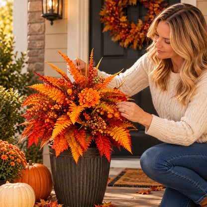 💥Hot Sale 50% Off 🍂 Autumn Harvest Floral Garden Stake Arrangement