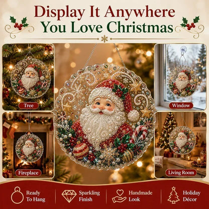 🎅Christmas Pre Sale 60% OFF!!🎄Christmas Pearl Diamond Art Hanging Ornament Kit | Resistant Non-Fading Pearl Beads DIY Handmade Holiday Hanging Decor 🎅💎