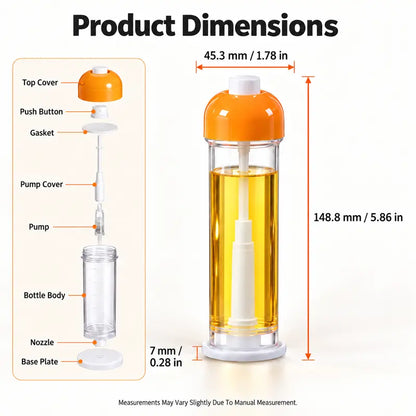 Refillable Olive Oil Sprayer Bottle – Fine Mist Oil Mister for Air Fryer & BBQ