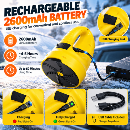 ❄️ Electric Ice Scraper – Rechargeable Cordless Windshield Frost & Ice Removal Tool