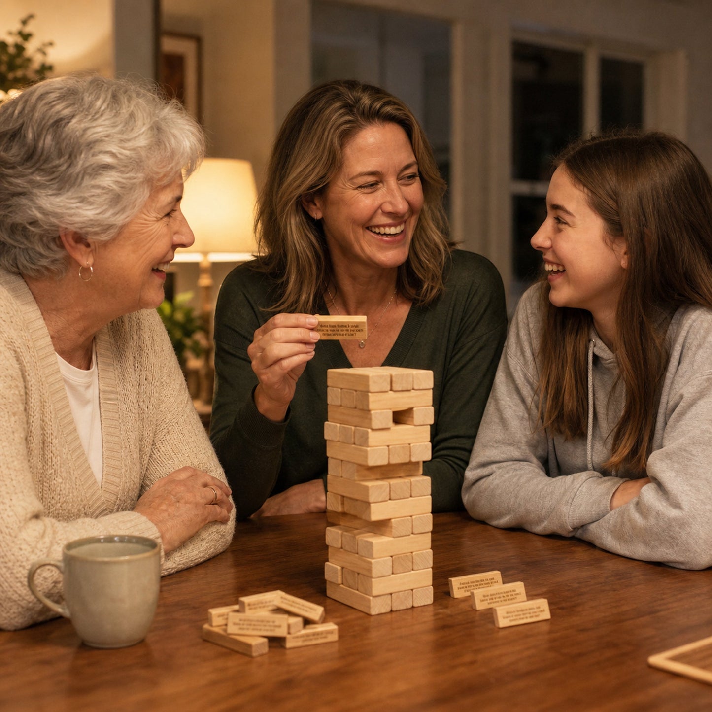 😆Ice Breaker Questions Tumbling Tower Game