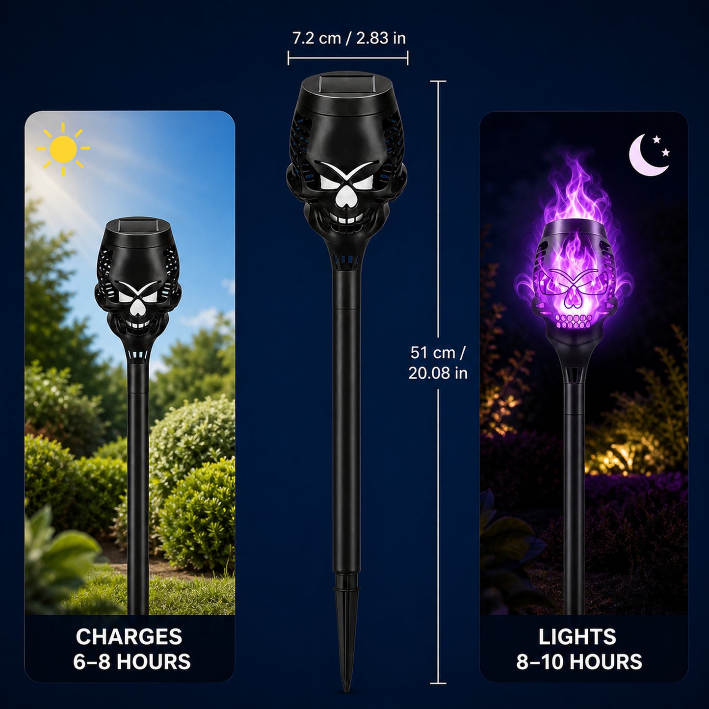 🔥Halloween Solar Skull Flame Lights💀