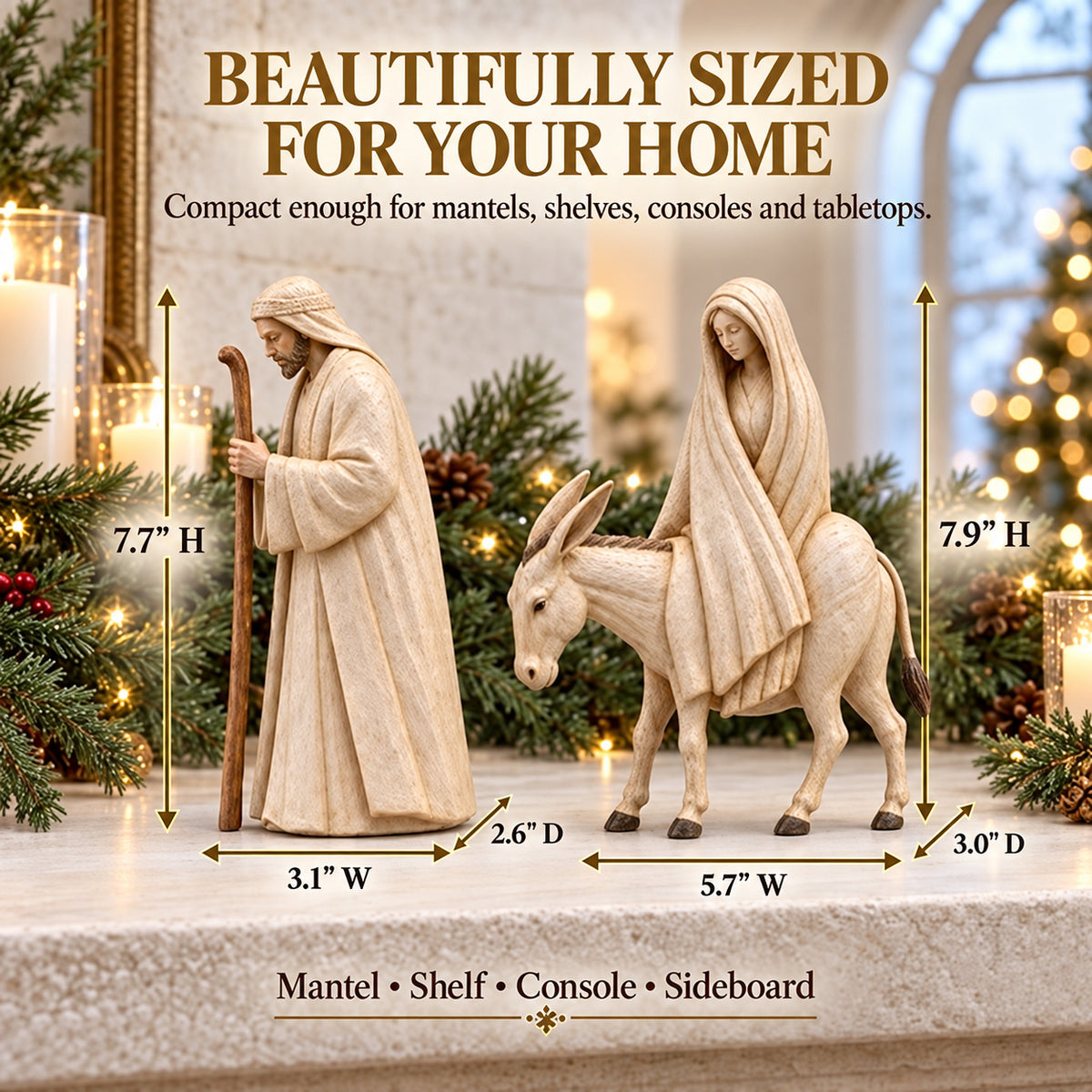 Journey to Bethlehem Nativity Figurine Set