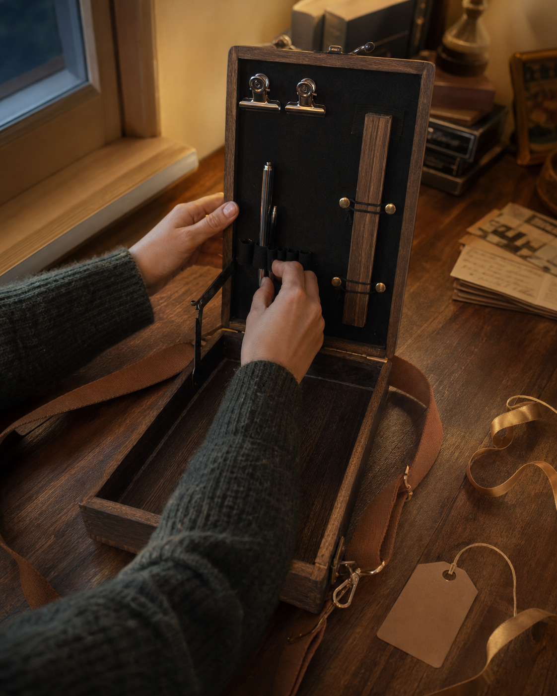 Writers Messenger Wood Box A5
