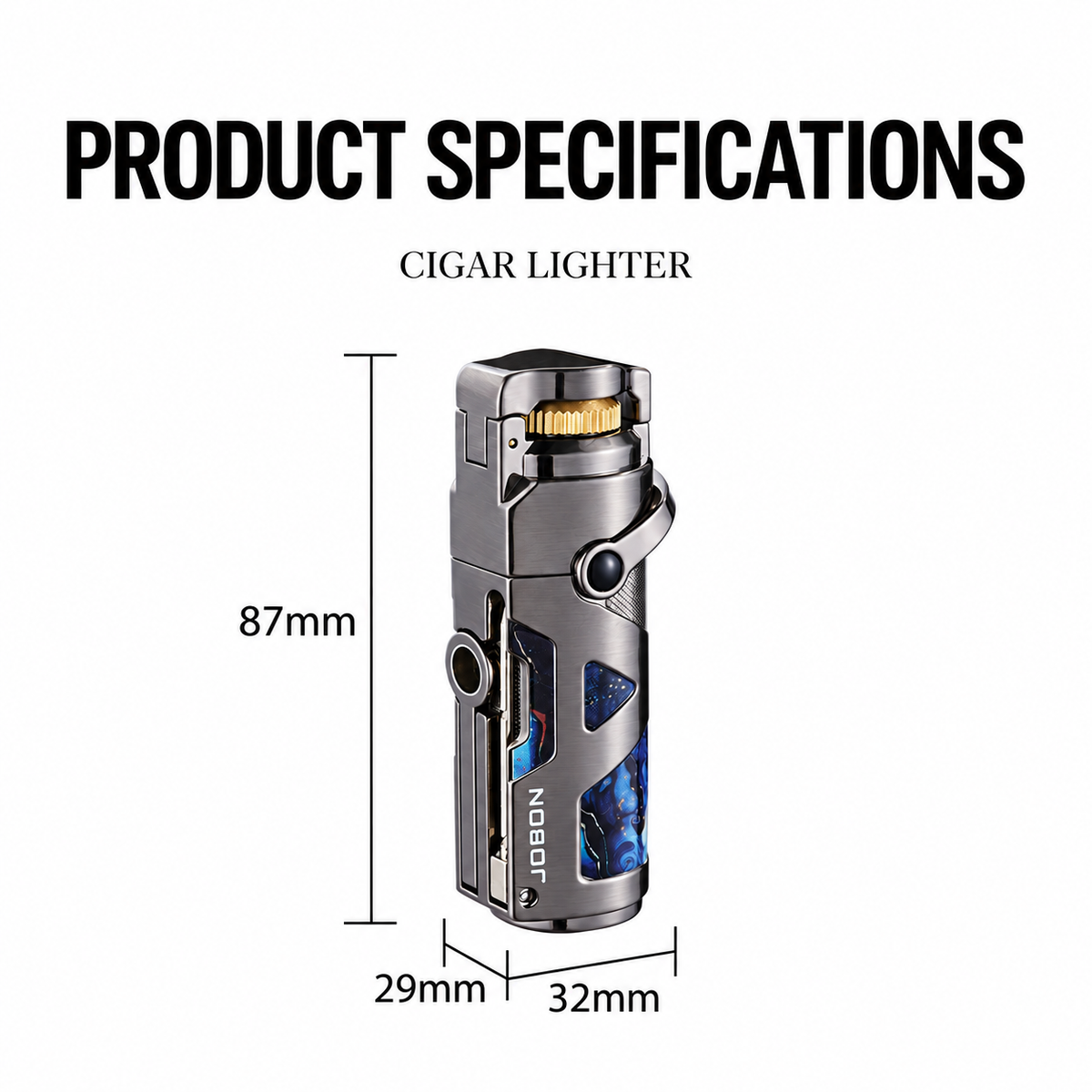 Product dimensions: 87 millimeters high, 32 millimeters wide and 29 millimeters deep
