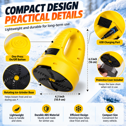 ❄️ Electric Ice Scraper – Rechargeable Cordless Windshield Frost & Ice Removal Tool