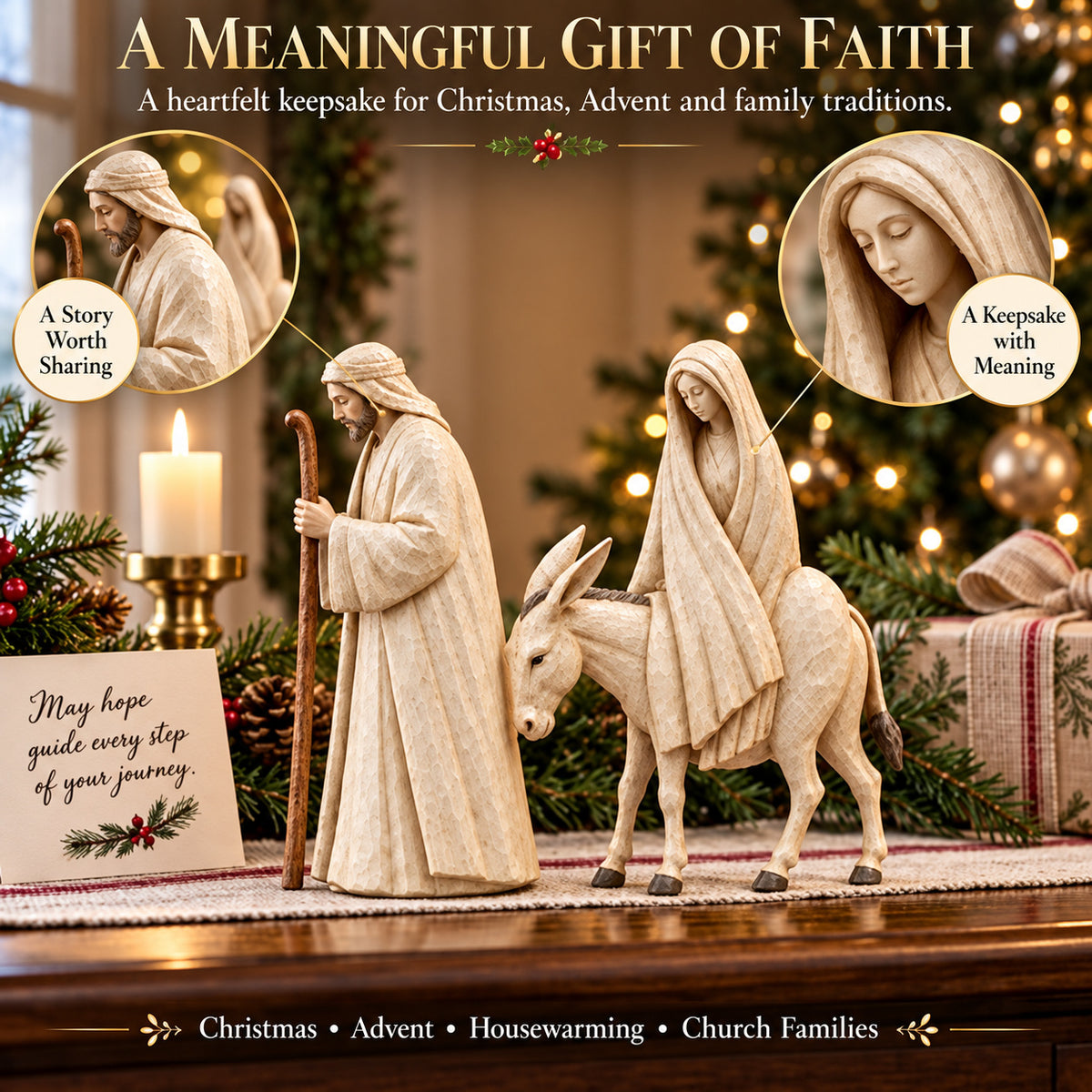 Journey to Bethlehem Nativity Figurine Set