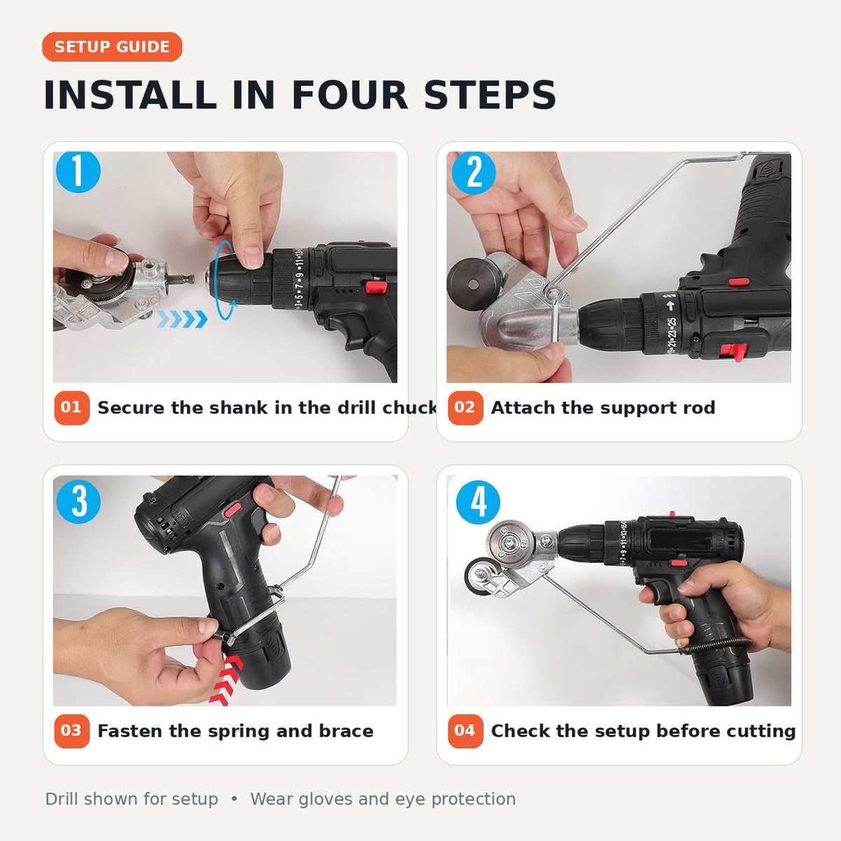 Electric Drill Plate Cutter,Adapter for Precise Cutting Iron, Copper, Aluminum, Steel
