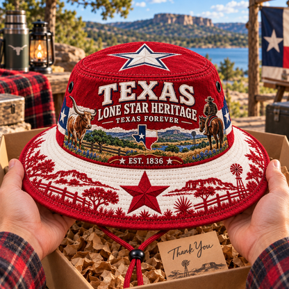 🤠⭐ Texas Lone Star Heritage Boonie Hat — Texas Forever, Est. 1836 🇺🇸