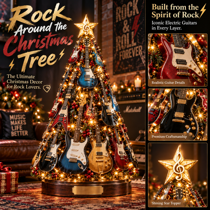 🔥 Last Day 50% OFF 🎸 Musical Guitar Christmas Tree Light
