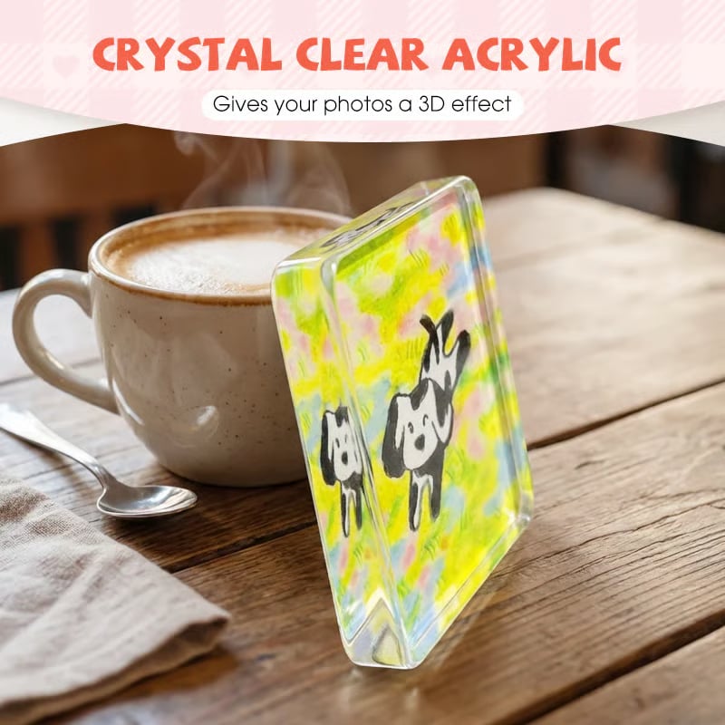 🎞✂ 10 Pack  2" x 2" Clear Acrylic DIY Fridge Magnet Set with Adhesive Backing – Square Magnetic Photo Frames with Stunning 3D Effect 💕