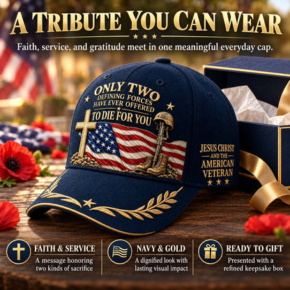 🇺🇸 Faith & Veteran Tribute Cap – Honor Their Sacrifice ✝️