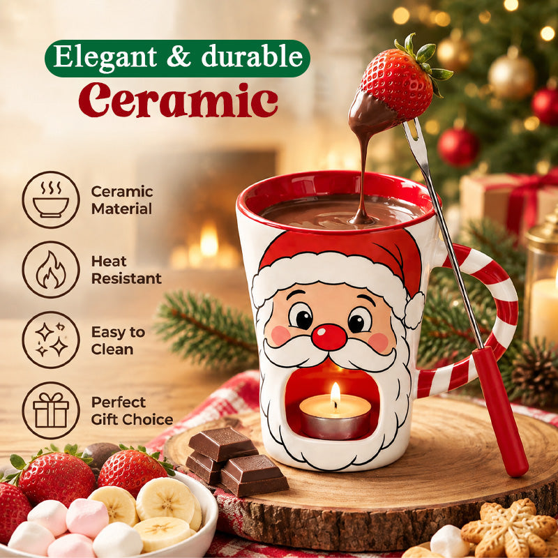 🎄🍫 Christmas Chocolate Fondue Mug – Melt, Dip & Enjoy ✨