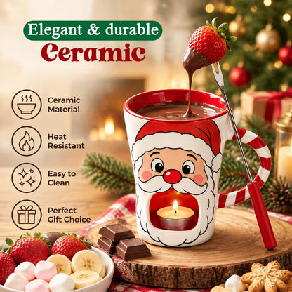 🎄🍫 Christmas Chocolate Fondue Mug – Melt, Dip & Enjoy ✨