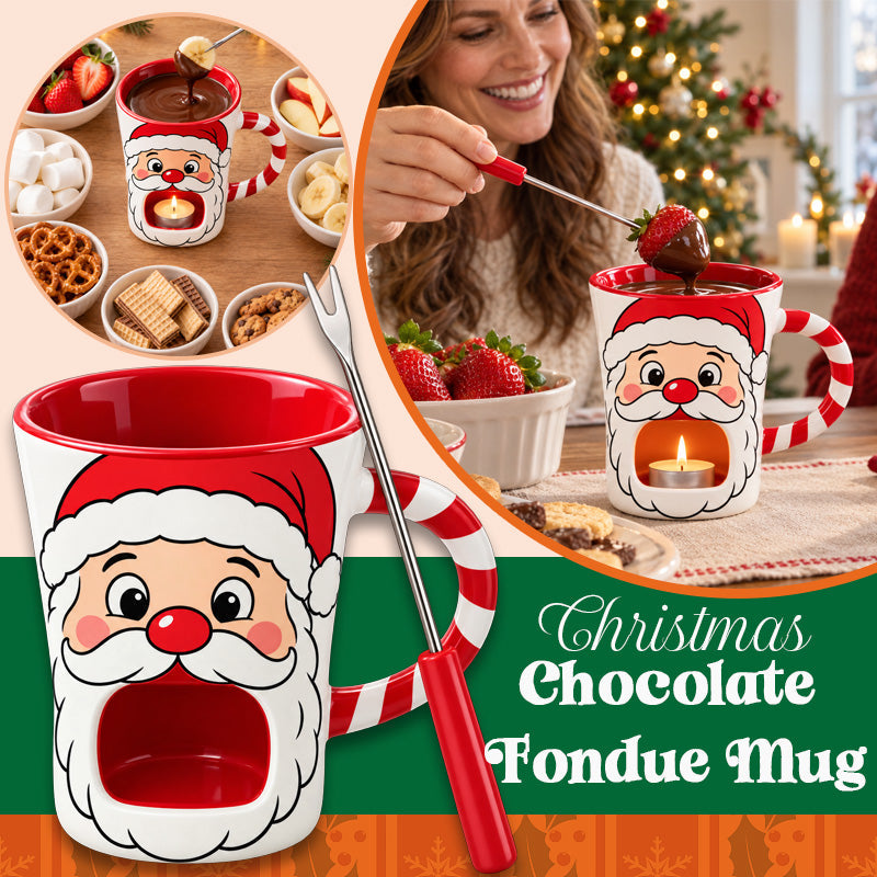 🎄🍫 Christmas Chocolate Fondue Mug – Melt, Dip & Enjoy ✨
