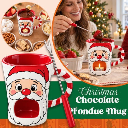 🎄🍫 Christmas Chocolate Fondue Mug – Melt, Dip & Enjoy ✨