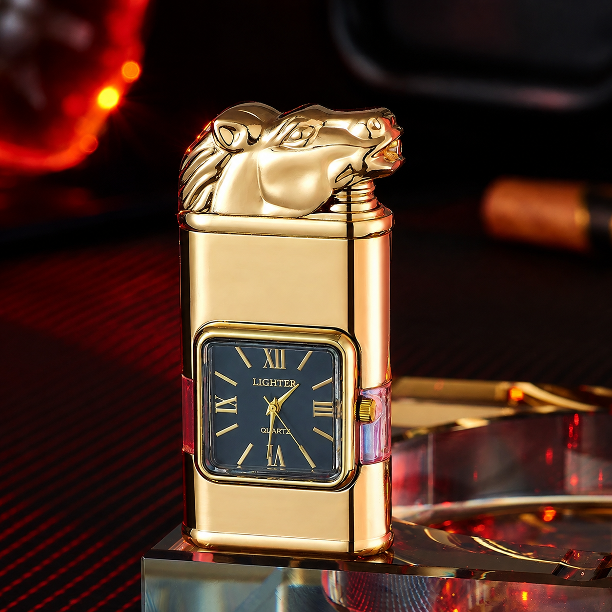 Vintage Watch Bezel Windproof Jet Flame Lighter