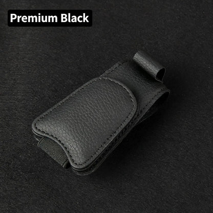 Magnetic Car Sun Visor Sunglasses Holder – Leather-Style Glasses Clip & Multi-Purpose Organizer
