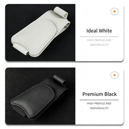 Magnetic Car Sun Visor Sunglasses Holder – Leather-Style Glasses Clip & Multi-Purpose Organizer
