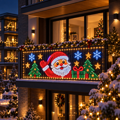 🎄 GlowCanvas Smart Christmas Curtain Lights – App-Controlled DIY Animated LED Display