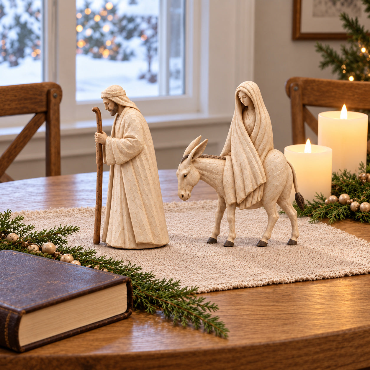 Journey to Bethlehem nativity display