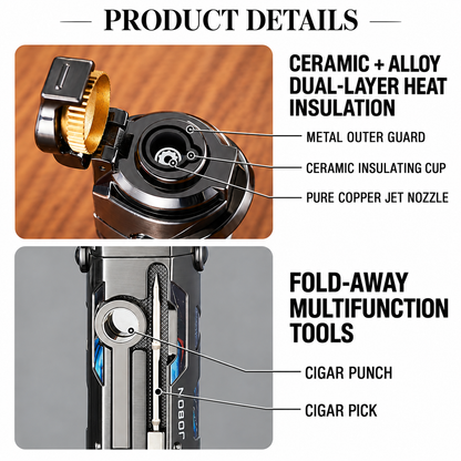 The Emberline 3-in-1 Jet Flame Cigar Lighter