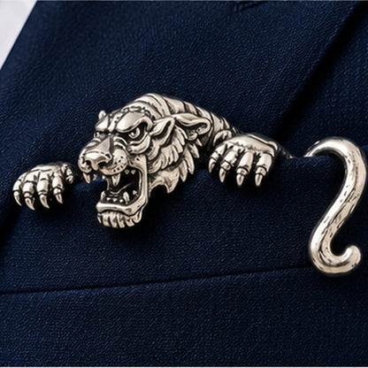 🌟 Luxury Sculpted Animal Brooch – Premium Statement Piece for Suits & Blazers
