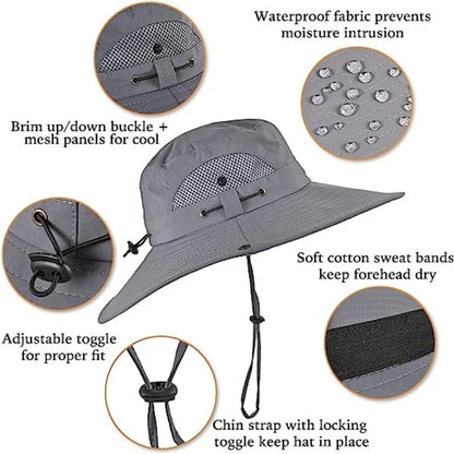 🔥Last Day Sale🔥 - Outdoor Wide Brim Sun Hat With Solar Fan