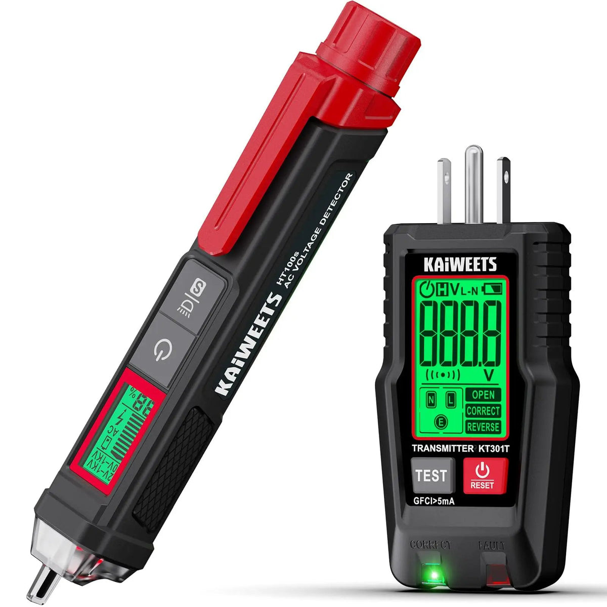 Free shipping🔥2-in-1 Circuit Breaker Finder & Outlet Tester with Smart 2-Scan Tech – Auto-Hold LCD, NCV Detection & Full Adapter Kit.