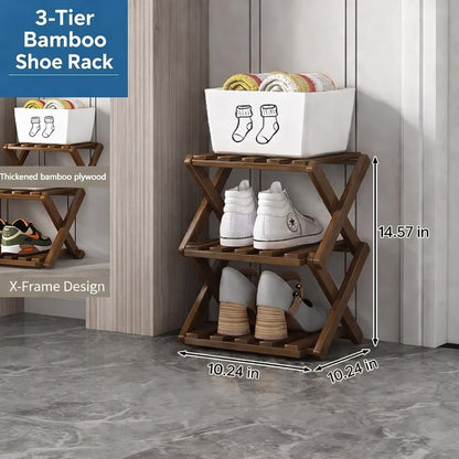 The 9-Tier No-Assembly Bamboo Rack ! ✨👟