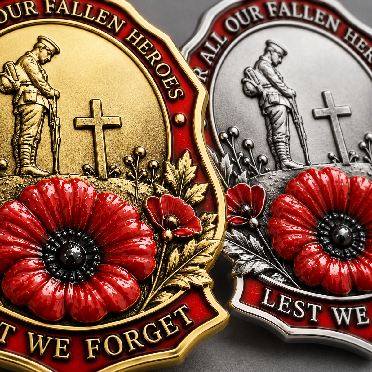 Limited Edition Red Poppy Remembrance Brooch – For All Our Fallen Heroes
